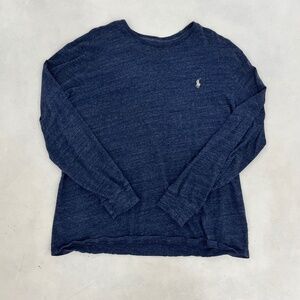 Polo Ralph Lauren Mens Size XL T-Shirt Blue Long Sleeve White Pony Outdoor